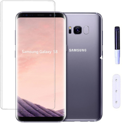 Mersal Edge To Edge Tempered Glass for Samsung Galaxy S8, UV Curved Screen Protector with Easy Installation Kit(Pack of 1)