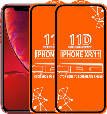 CYOR Edge To Edge Tempered Glass for Apple iPhone XR(Pack of 2)
