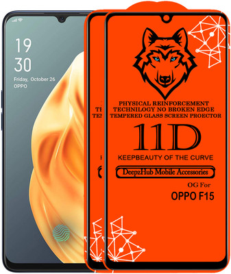 DeepzHub Edge To Edge Tempered Glass for OPPO F15(Pack of 2)