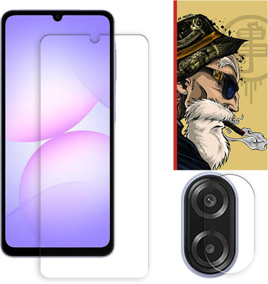 SOMTONE Edge To Edge Tempered Glass for Samsung Galaxy A07 4G Tempered Glass Screen Protector | Anti-Scratch | Edge to Edge Full Coverage | 9H Hardness ( 1 FRONT SCREEN GUARD + 1 CAMERA LENS PROTECTOR + 1 FREE BACK EMBOSSED SKIN001 )(Pack of 1)