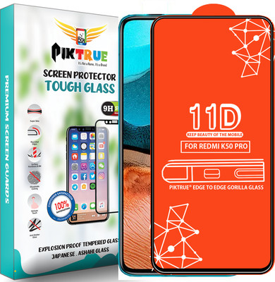 PikTrue Edge To Edge Tempered Glass for Xiaomi Redmi K50 Pro 5G(Pack of 1)
