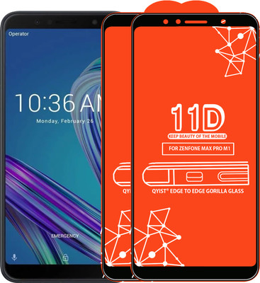 Qyist Edge To Edge Tempered Glass for Asus Zenfone Max Pro M1(Pack of 2)