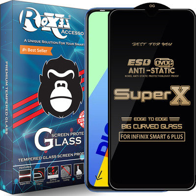 Roxel Edge To Edge Tempered Glass for INFINIX SMART 6 PLUS(Pack of 1)