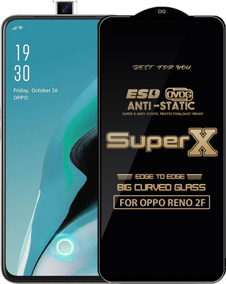 Qyist Edge To Edge Tempered Glass for Oppo Reno2 F(Pack of 1)