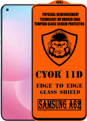 CYOR Edge To Edge Tempered Glass for SAMSUNG A62(Pack of 1)