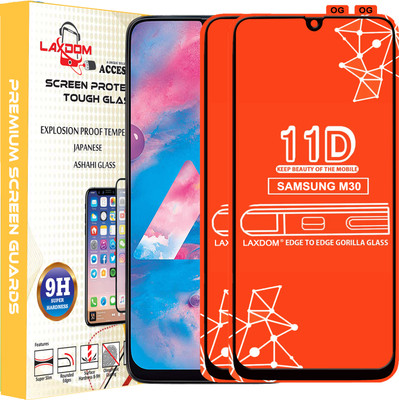 Laxdom Edge To Edge Tempered Glass for SAMSUNG GALAXY M30(Pack of 2)