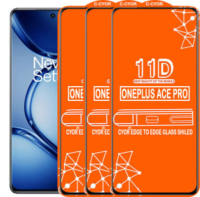 CYOR Edge To Edge Tempered Glass for ONEPLUS ACE PRO(Pack of 3)