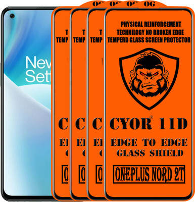 CYOR Edge To Edge Tempered Glass for ONEPLUS NORD 2T(Pack of 4)