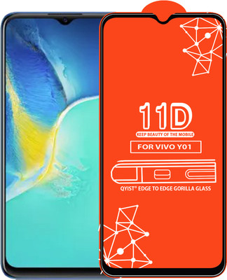 Qyist Edge To Edge Tempered Glass for Vivo Y01(Pack of 1)