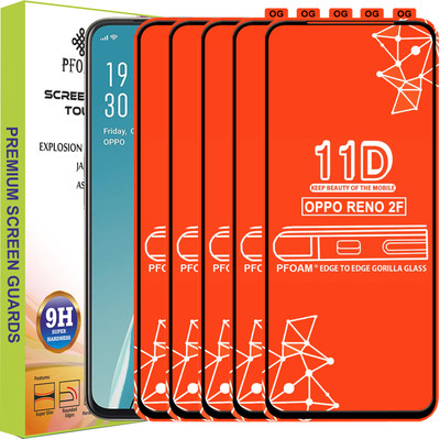 PFOAM Edge To Edge Tempered Glass for Oppo Reno2 F(Pack of 5)