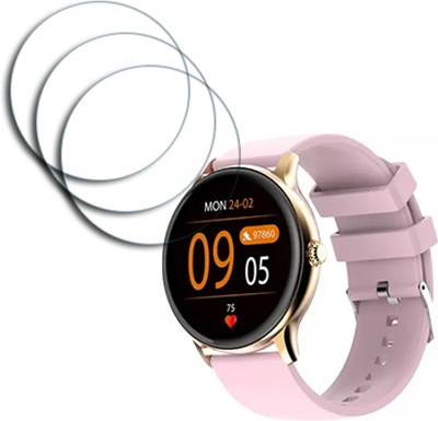SOMTONE Edge To Edge Tempered Glass for Fire-Boltt Hurricane 1.3 inch SMARTWATCH SCREEN GUARD(Pack of 3)