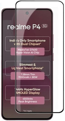 Flipkart SmartBuy Edge To Edge Tempered Glass for REALME P4 5G, realme P4 5G(Pack of 1)