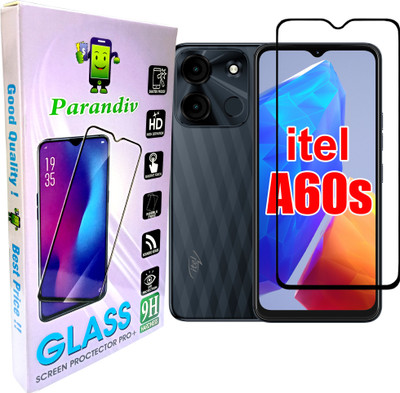 PARANDIV Edge To Edge Tempered Glass for Branded High Quality Tempered For itel A60s(Pack of 1)