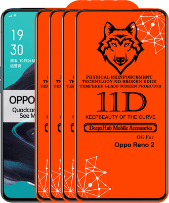 DeepzHub Edge To Edge Tempered Glass for OPPO Reno 2(Pack of 4)