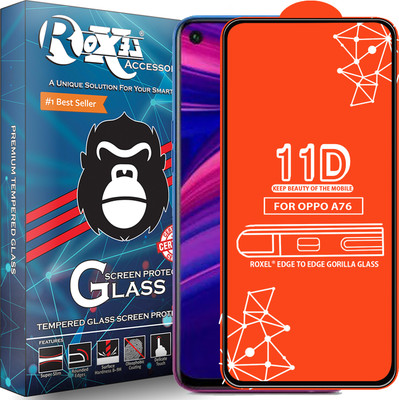 Roxel Edge To Edge Tempered Glass for Oppo A76(Pack of 1)