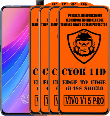 CYOR Edge To Edge Tempered Glass for VIVO V15 PRO(Pack of 4)