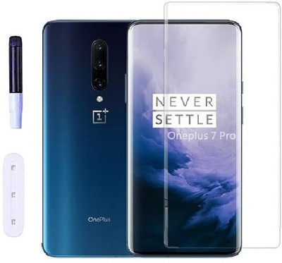 Mersal Edge To Edge Tempered Glass for Oneplus 7 Pro, UV Curved Screen Protector with Easy Installation Kit(Pack of 1)