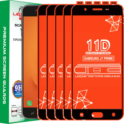 Laxdom Edge To Edge Tempered Glass for Samsung Galaxy J7 Prime(Pack of 5)