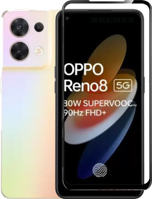 BRENZZ Edge To Edge Tempered Glass for OPPO Reno8 5G(Pack of 1)