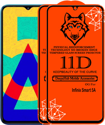 DeepzHub Edge To Edge Tempered Glass for Infinix Smart 5A(Pack of 2)