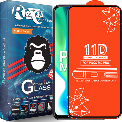 Roxel Edge To Edge Tempered Glass for Poco M2 Pro(Pack of 1)