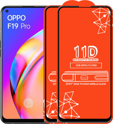 Qyist Edge To Edge Tempered Glass for Oppo F19 Pro(Pack of 2)