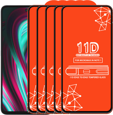 Roxel Edge To Edge Tempered Glass for Micromax In Note 1(Pack of 5)