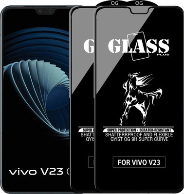Qyist Edge To Edge Tempered Glass for VIVO V23(Pack of 2)