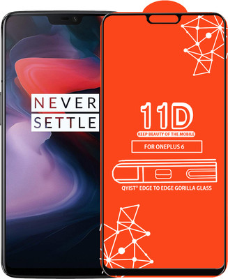 Qyist Edge To Edge Tempered Glass for OnePlus 6(Pack of 1)