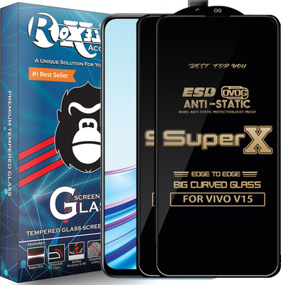 Roxel Edge To Edge Tempered Glass for VIVO V15(Pack of 2)