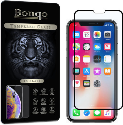 Bonqo Edge To Edge Tempered Glass for Apple iPhone X(Pack of 1)