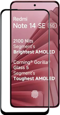 DMJHP Edge To Edge Tempered Glass for Redmi Note 14 SE 5G(Pack of 1)