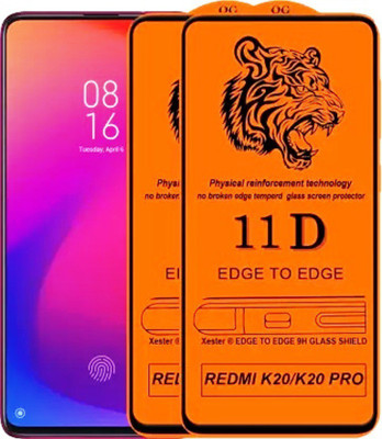 1DOLLAR Edge To Edge Tempered Glass for iaomi Redmi K20 / Xiaomi Redmi K20 Pro/Vivo V15 Pro-11D Glass(Packof 2)(Pack of 2)