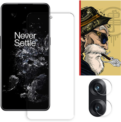 ARBAN Edge To Edge Tempered Glass for OnePlus 10T 5G Tempered Glass Screen Protector | Anti-Scratch | Edge to Edge Full Coverage | 9H Hardness ( 1 FRONT SCREEN GUARD + 1 CAMERA LENS PROTECTOR + 1 FREE BACK EMBOSSED SKIN001 )(Pack of 1)