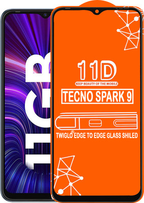 TWIGLO Edge To Edge Tempered Glass for TECNO SPARK 9(Pack of 1)