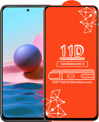 Qyist Edge To Edge Tempered Glass for Redmi Note 10(Pack of 1)