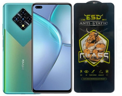 TELESHIELD Edge To Edge Tempered Glass for Infinix Zero 8i, ESD Glass, ESD Protector, Edge to Edge, Screen Protector(Pack of 1)
