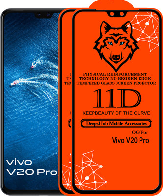DeepzHub Edge To Edge Tempered Glass for Vivo V20 Pro(Pack of 2)