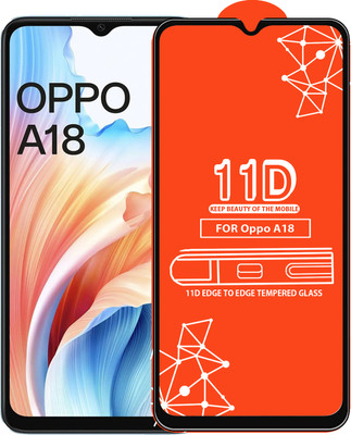 Roxel Edge To Edge Tempered Glass for Oppo A18(Pack of 1)