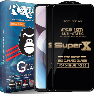 Roxel Edge To Edge Tempered Glass for ONEPLUS ACE 5G(Pack of 2)