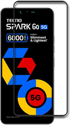 NKCASE Edge To Edge Tempered Glass for Tecno Spark Go 5G, Tecno Spark Go(Pack of 1)