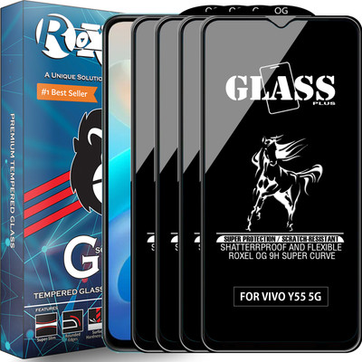 Roxel Edge To Edge Tempered Glass for VIVO Y55 5G(Pack of 1)