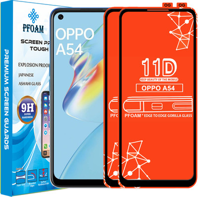 PFOAM Edge To Edge Tempered Glass for OPPO A54(Pack of 2)