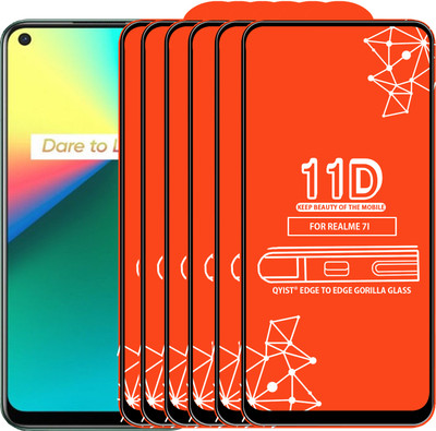 Qyist Edge To Edge Tempered Glass for Realme 7I(Pack of 6)