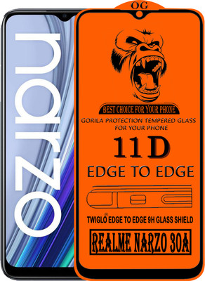 TWIGLO Edge To Edge Tempered Glass for REALME NARZO 30A(Pack of 1)