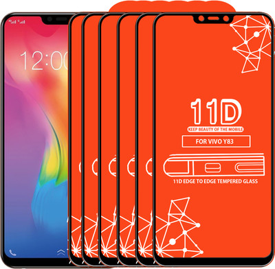 Roxel Edge To Edge Tempered Glass for Vivo Y83(Pack of 6)