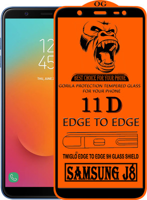 TWIGLO Edge To Edge Tempered Glass for Samsung Galaxy J8(Pack of 1)