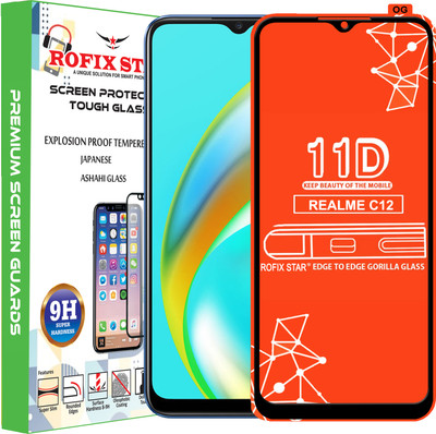 Rofix star Edge To Edge Tempered Glass for REALME C12(Pack of 1)