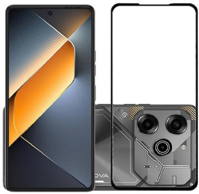 ISAAK Edge To Edge Tempered Glass for Tecno Pova 6 Pro 5G Edge to Edge Full Glue Tempered Glass(Pack of 1)