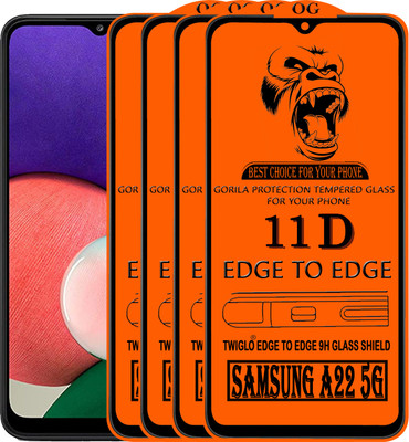 TWIGLO Edge To Edge Tempered Glass for SAMSUNG A22 5G(Pack of 4)